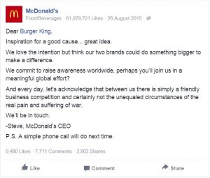 McDonald and Burger King