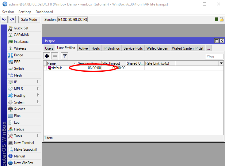 winbox hotspot user session length